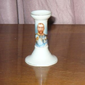 King George porcelain candle holder (#EV794)